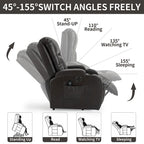 Heavy Duty Power Lift Recliner Chair for Elderly with Massage and Lumbar Heating