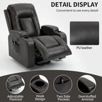 Heavy Duty Power Lift Recliner Chair for Elderly with Massage and Lumbar Heating