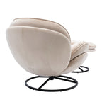 Beige Modern 31.7 Swivel Accent Chair with Ottoman
