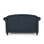 66 Upholstered Loveseat Chaise Lounge Chair with Birch Legs