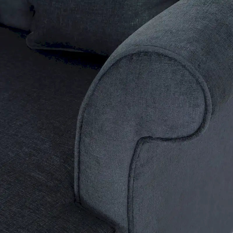 66 Upholstered Loveseat Chaise Lounge Chair with Birch Legs