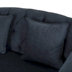 66 Upholstered Loveseat Chaise Lounge Chair with Birch Legs