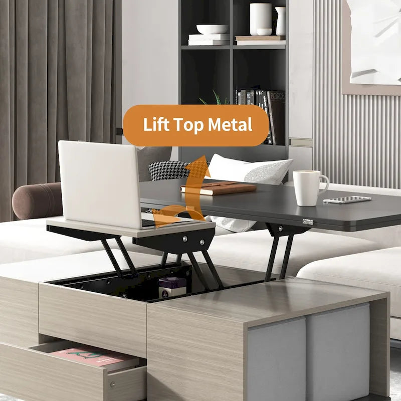 5 Pieces Lift Top Coffee Table
