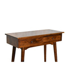 Chestnut Hallway 2 Drawer Console Table Solid Wood 35 Inch