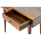 Chestnut Hallway 2 Drawer Console Table Solid Wood 35 Inch
