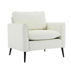 Cat paw leather upholstered sofa 1PC Cream White