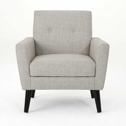 31.1 Upholstered Button Tufted Club Chair with Rubber Legs