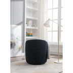 Green Modern 25.6 Swivel Barrel Chair with Metal Ring