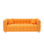 Orange 80 Teddy 3-Seater Sofa with Two Pillows and Sturdy Hardware Foot