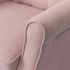 Modern Wingback Push-Back Recliner with Footrest, Button-tufted, Birch Legs