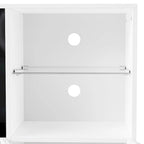 TV Stand with 34.2 Non-heating Electric Fireplace,Entertainment Center with LED Light,Tempered Glass Shelves for TVs up to 75