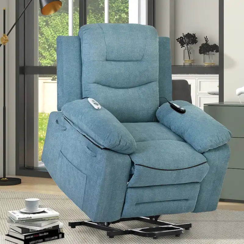 Massage Recliner Chair for Seniors-Power Lift,Adjustable Massage,Heating Features,Infinite Position Reclining,and Side Pocket