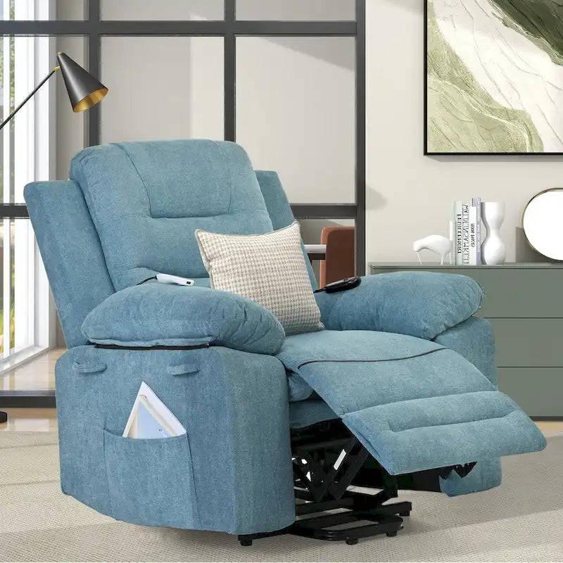 Massage Recliner Chair for Seniors-Power Lift,Adjustable Massage,Heating Features,Infinite Position Reclining,and Side Pocket