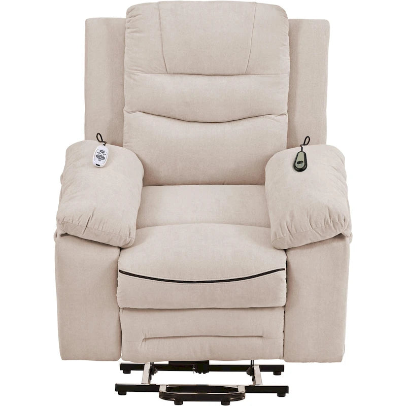 Massage Recliner Chair for Seniors-Power Lift,Adjustable Massage,Heating Features,Infinite Position Reclining,and Side Pocket