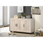 Modern Style 45W 3-Door Shoe Cabinet, with 6 Adjustable Shelves