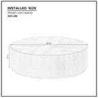 35.43 Inch Modern Round Coffee Table MDF Coffee Table for Living Room,Drum Center Table for Apartment,No Need Assembly