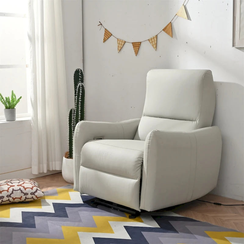 Power Recliner Wall Hugger,Small Power Recliner for Living Room,Electric Recliner for small space,Reclining Sofa