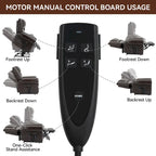 Genuine Leather Power Lift Recliner Chair with Massage and Lumbar Heat, USB Ports