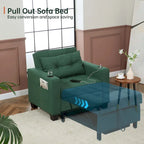 Futon Chair Bed Convertible Chair 3-in-1 Pull Out Sleeper Chair Beds for Living Room