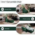 Futon Chair Bed Convertible Chair 3-in-1 Pull Out Sleeper Chair Beds for Living Room