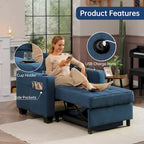 Futon Chair Bed Convertible Chair 3-in-1 Pull Out Sleeper Chair Beds for Living Room