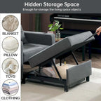 Futon Chair Bed Convertible Chair 3-in-1 Pull Out Sleeper Chair Beds for Living Room