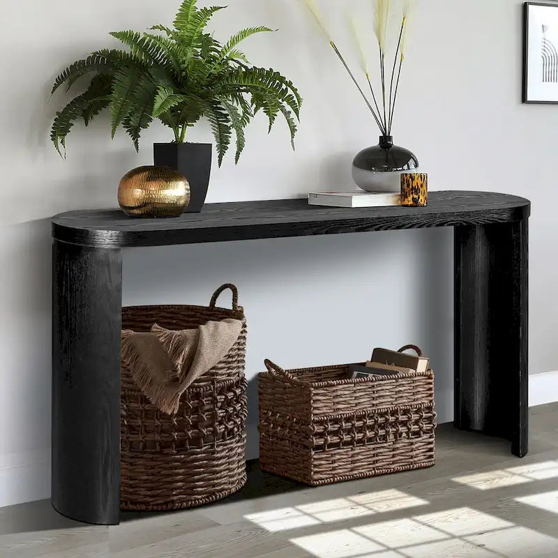 GDFStudio - Avery Modern 60 Console Table with Curved Legs and Versatile Design