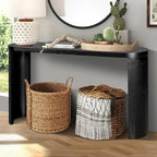 GDFStudio - Avery Modern 60 Console Table with Curved Legs and Versatile Design