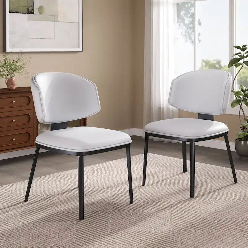 - PU Leather Upholstered Dining Chairs