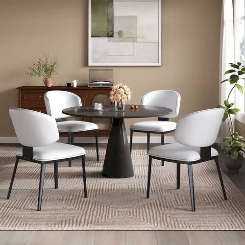 - PU Leather Upholstered Dining Chairs