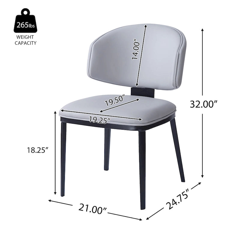 - PU Leather Upholstered Dining Chairs