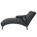 Christopher Knight Home - Isabella Indoor Chaise Lounge Armchair with Pillow and Solid Wood Legs