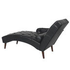 Christopher Knight Home - Isabella Indoor Chaise Lounge Armchair with Pillow and Solid Wood Legs