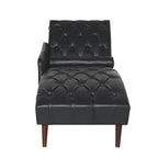 Christopher Knight Home - Isabella Indoor Chaise Lounge Armchair with Pillow and Solid Wood Legs
