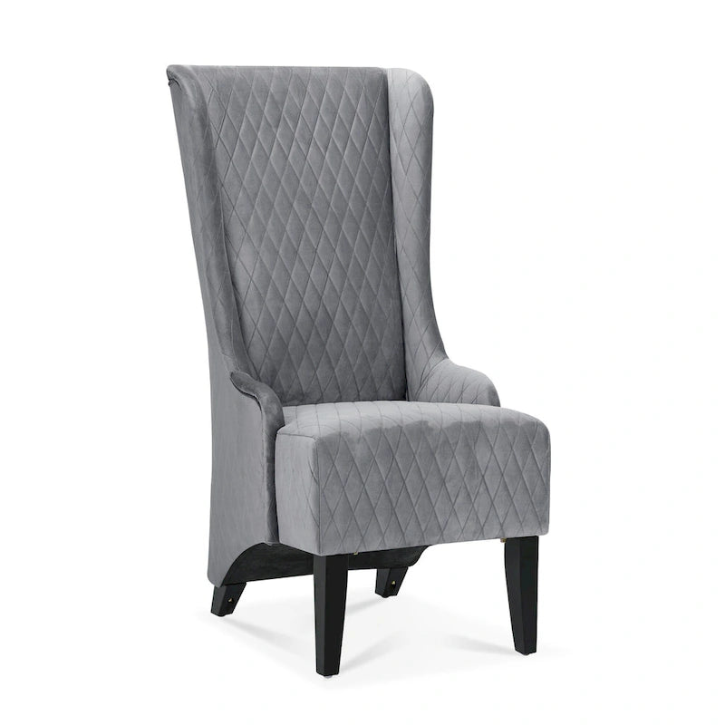 Christopher Knight Home - Evelyn High-Back Velvet Wingback Chair with Wooden Legs