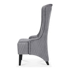 Christopher Knight Home - Evelyn High-Back Velvet Wingback Chair with Wooden Legs