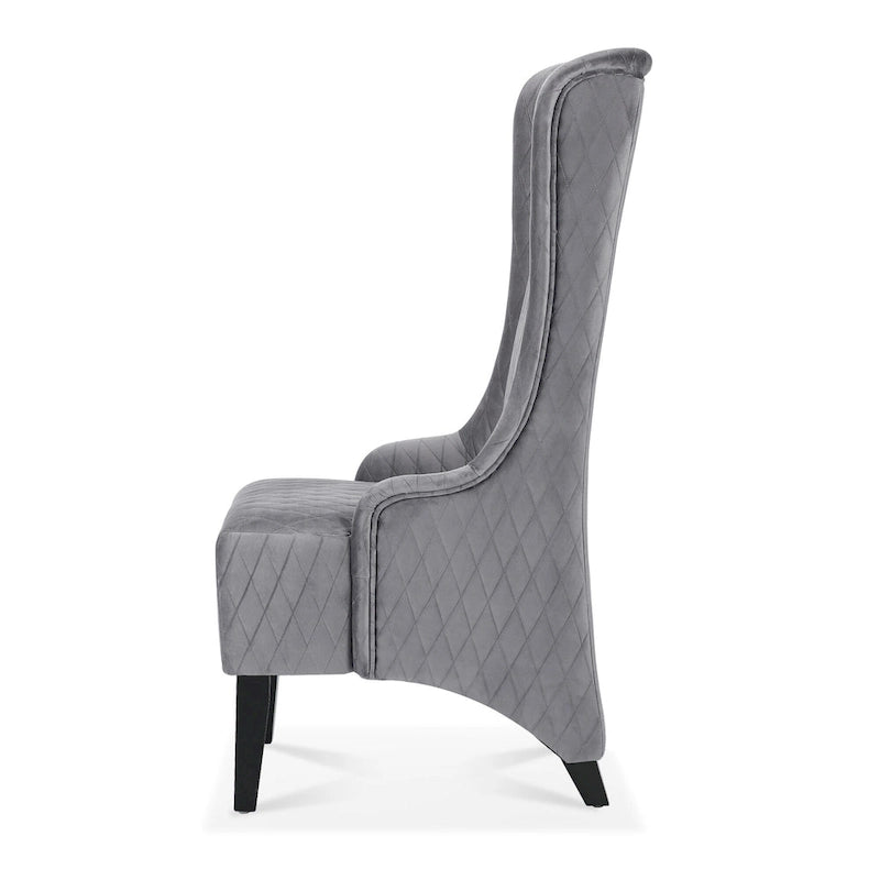 Christopher Knight Home - Evelyn High-Back Velvet Wingback Chair with Wooden Legs