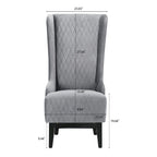 Christopher Knight Home - Evelyn High-Back Velvet Wingback Chair with Wooden Legs