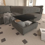 Christopher Knight Home - Stellar Modular U-Shaped Sectional Sofa Bed with Storage, 6 Seats, Ottoman, and Chenille Fabric
