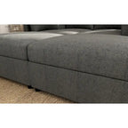 Christopher Knight Home - Stellar Modular U-Shaped Sectional Sofa Bed with Storage, 6 Seats, Ottoman, and Chenille Fabric