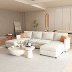 Christopher Knight Home - Stellar Modular U-Shaped Sectional Sofa Bed with Storage, 6 Seats, Ottoman, and Chenille Fabric