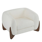 Tina Modern Upholstered Boucle Arm Club Chair by Christopher Knight Home