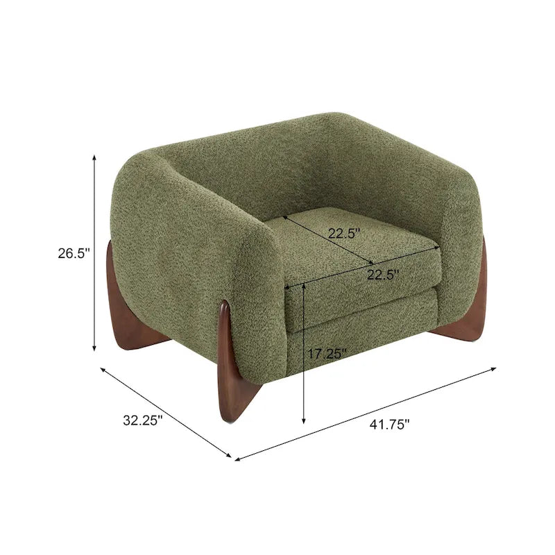 Tina Modern Upholstered Boucle Arm Club Chair by Christopher Knight Home