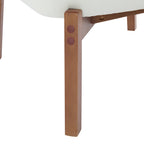 -Alma (Set of 2) Modern Beige Lounge Chair with Woven Backrest, Sturdy Wooden Frame