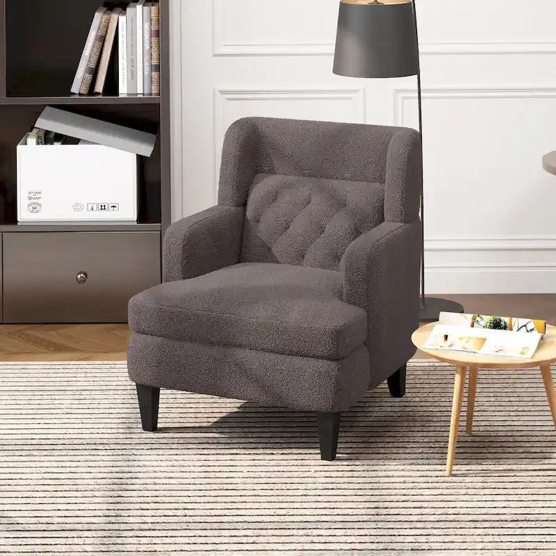 Nabo Modern Fabric Accent Chair with Cushion Back by Christopher Knight Home