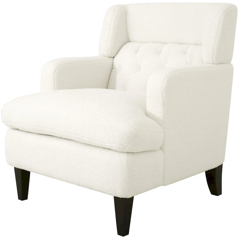 Nabo Modern Fabric Accent Chair with Cushion Back by Christopher Knight Home