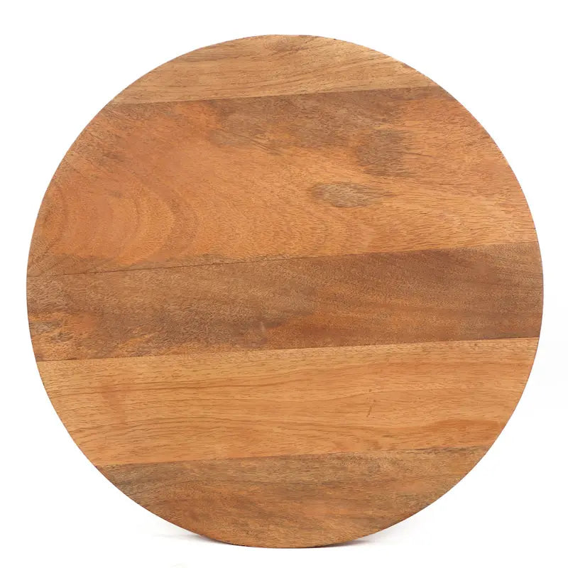 Christopher Knight Home Mango Wood and Metal Pedestal End Table
