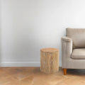 HomeRoots 18 Natural Solid Wood Round End Table - 16' X '18' X '16