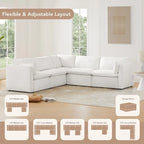 Cypress V-shape Sectional Couches Modular Sofa