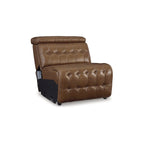 Signature Design by Ashley Temmpton Medium Brown 5-Piece Power Reclining Sectional - 110W x 110D x 34H